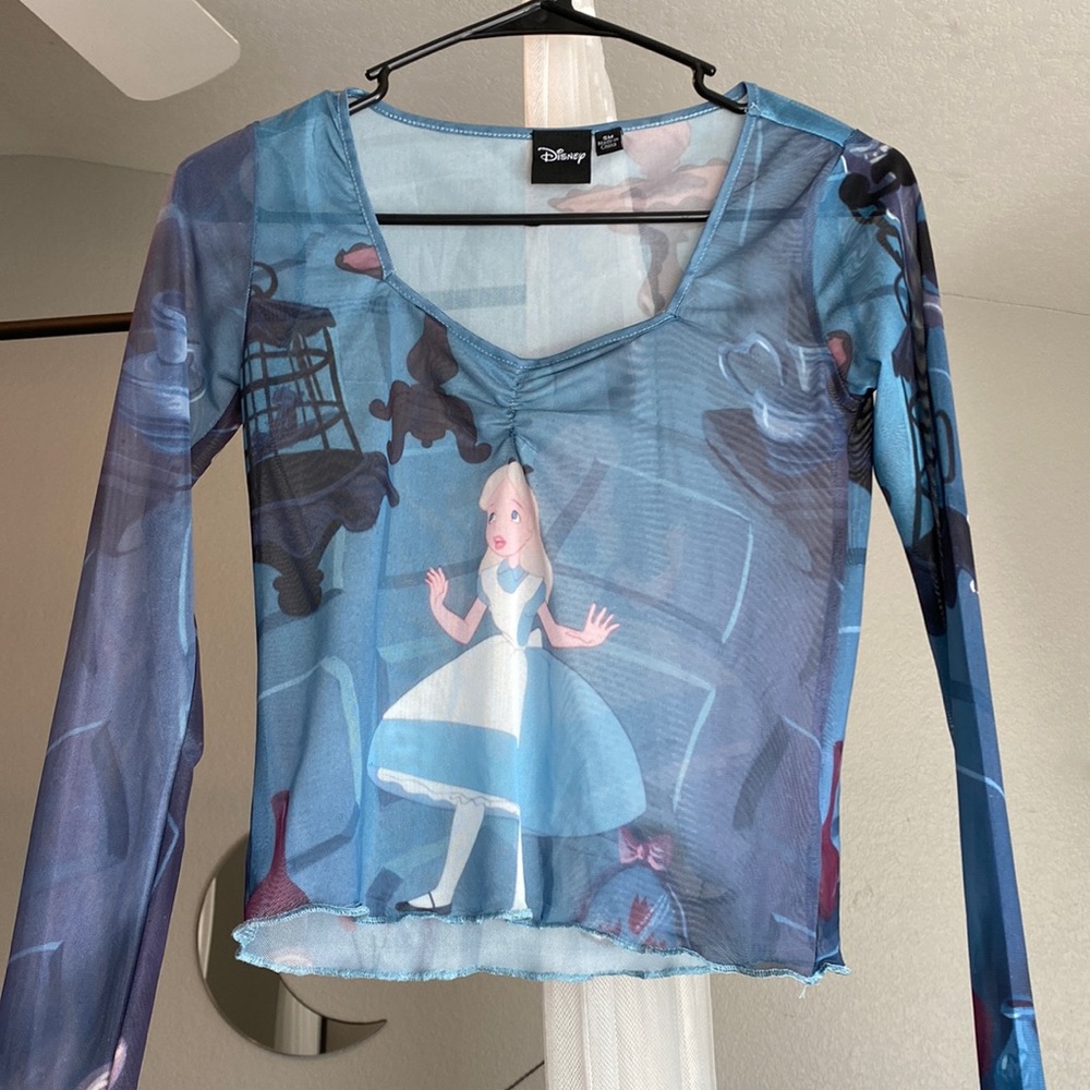 alice in wonderland sheer top